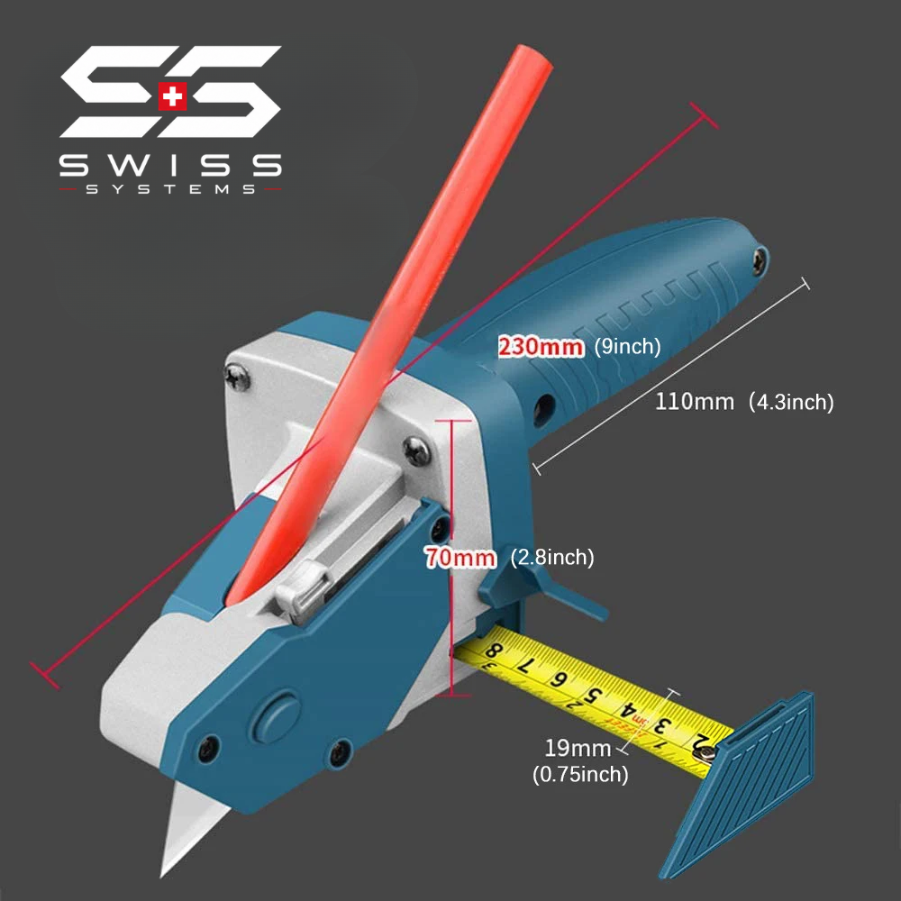 Woodworking Gypsum Board Cutting Tool Manual Cutting Scriber Drywall Cutting Tools with Tape Measure Blade
